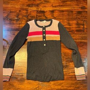 Faherty women’s long sleeve Henley sweater M